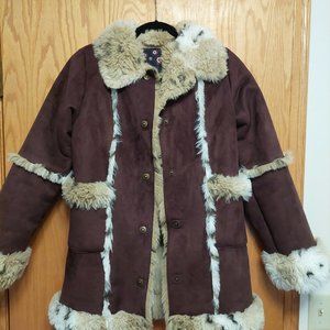 1 Madison Faux Fur Lined Brown Coat